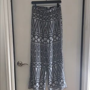 H&M Black and White Wide Leg Pants